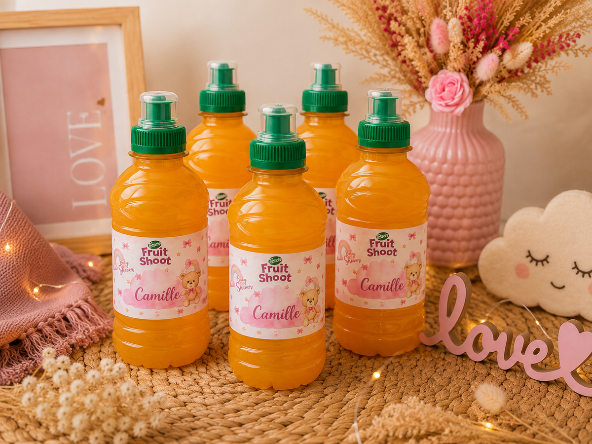 Fruit Shoot personnalisé • Étiquettes seules ou boissons incluses