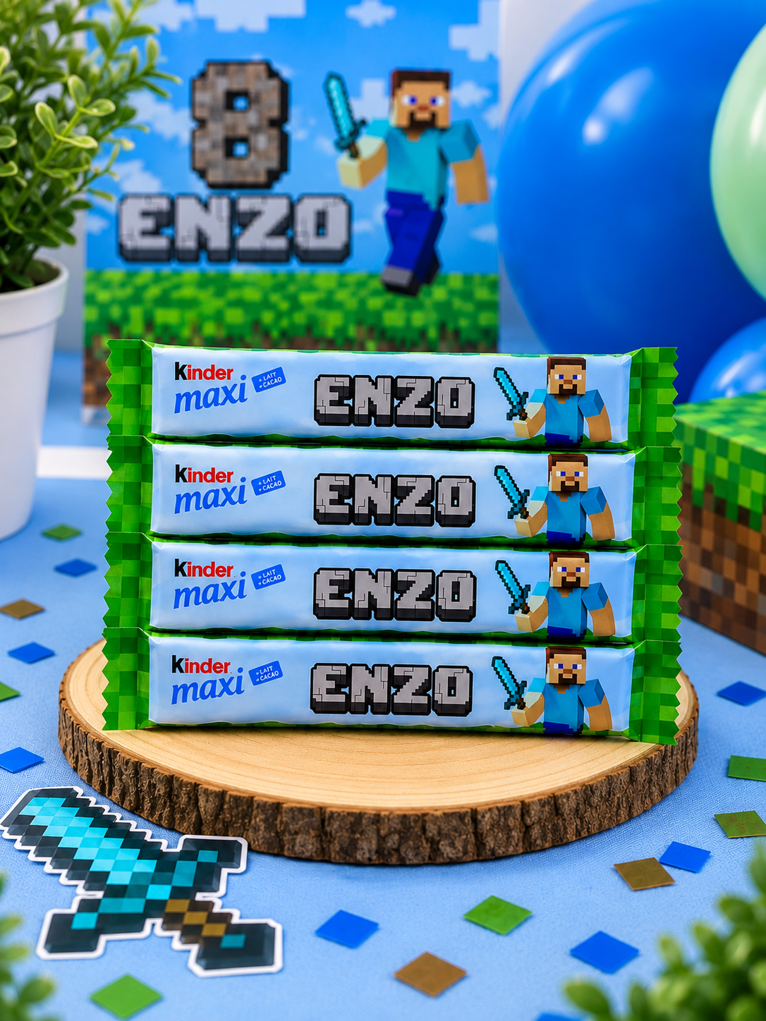 Minecraft - Kinder Maxi personnalisé