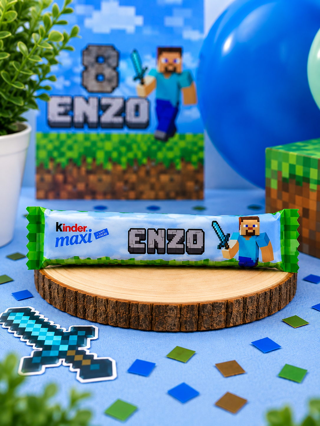 Minecraft - Kinder Maxi personnalisé