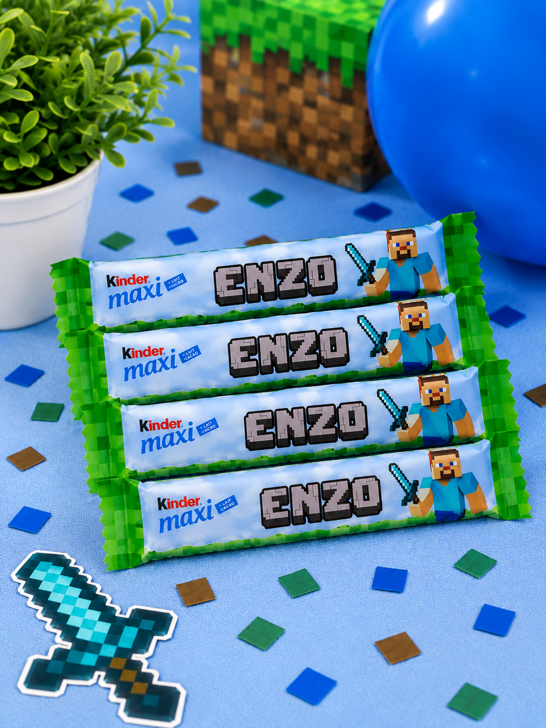 Minecraft - Kinder Maxi personnalisé